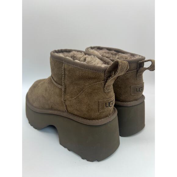 Ugg Classic Ultra Mini New Heights Boot Hickory 1158311 Women's Size 9 New - Picture 5 of 12